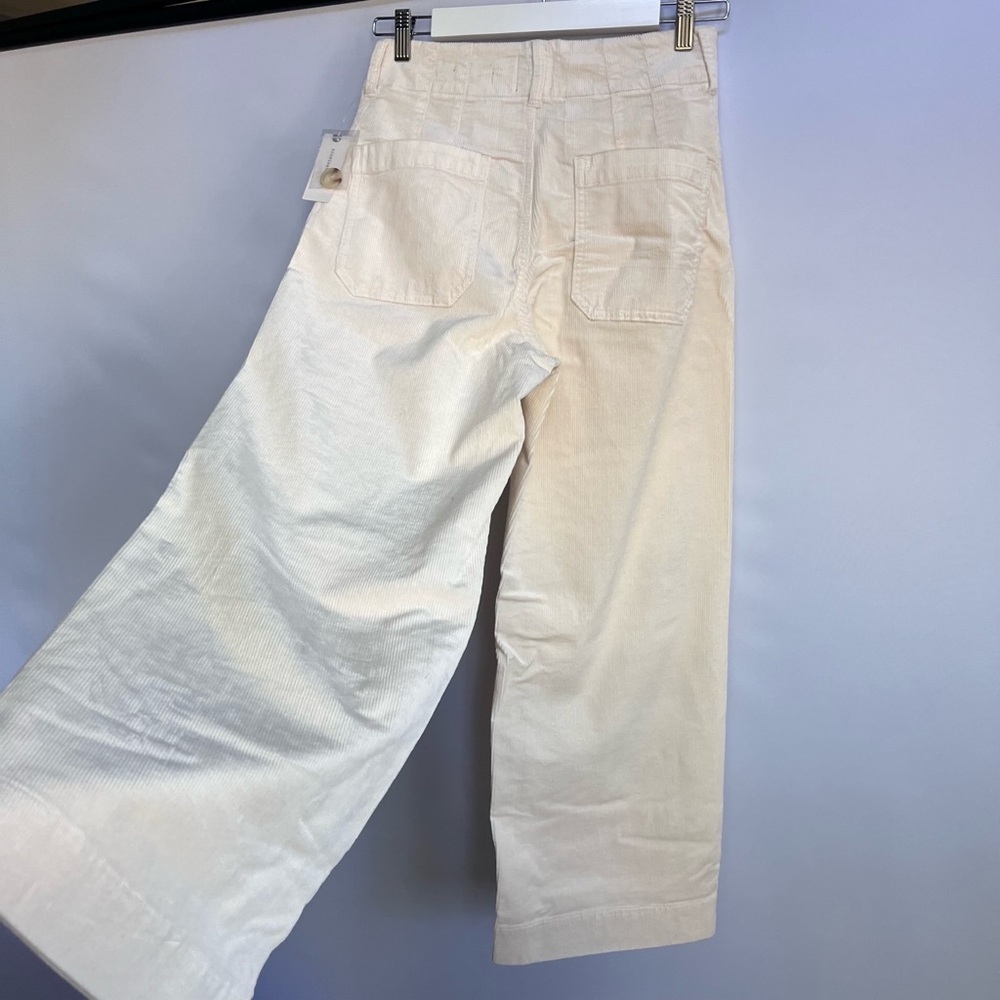 NWT Anthropologie Maeve The Colette Cropped Wide-Leg Corduroy Pants - Picture 8 of 16